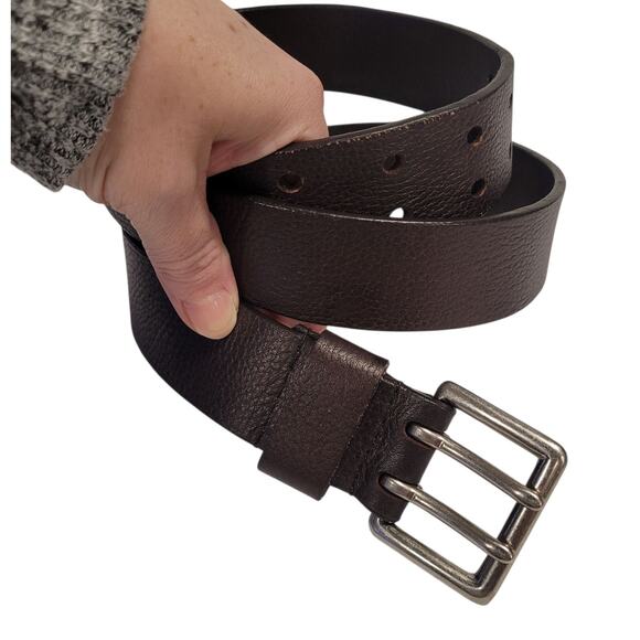 Relic Accessories - Relic Leather WMS Belt Brown Silver-tone Double Buckle 31" - 35" long Adjustable